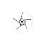 V02 Edelstahl Steuerrad 350 Pu Weiß