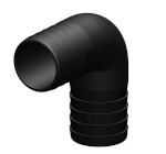 Trudesign Schlauchverbinder 90grad Nylon/gfk 19mm Schwarz