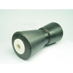 V Kielrolle Aus Schwarzem Gummi Mit Buchse