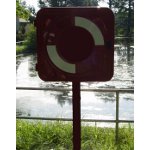 Rettungsringgehäuse Standgehäuse Leer Pfosten Gepulfert, Ohne Bodenplatte