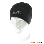 Motivex Mütze Aufschrift Crew, Beanie Aus Polartec Micro Fleece Farbe: Schwarz Grösse S M
